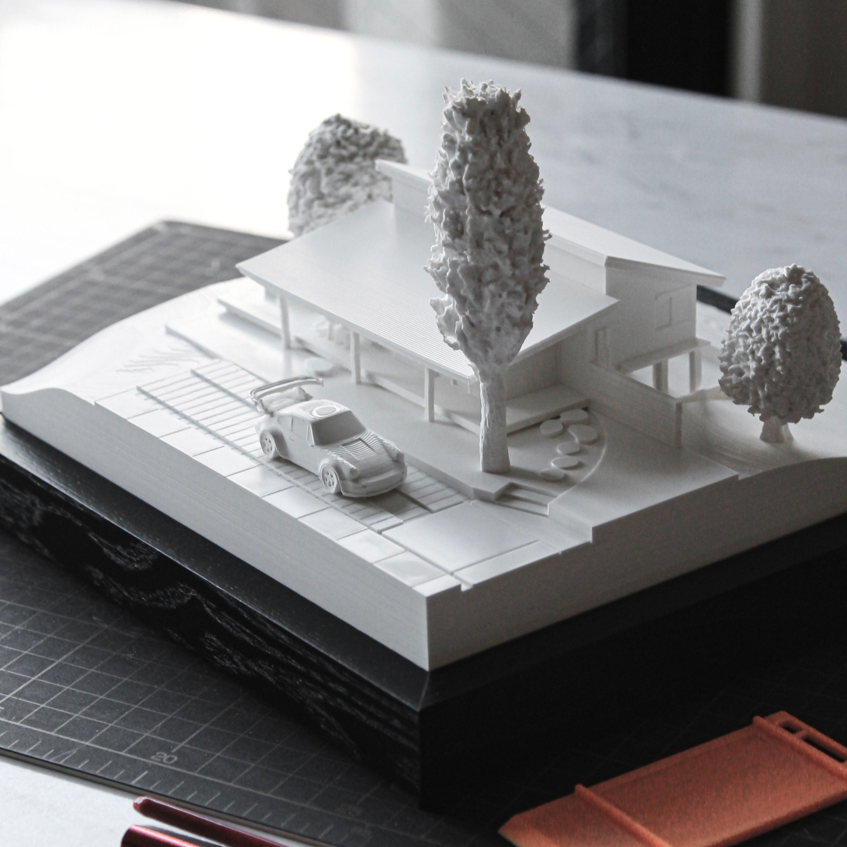 A Personalized 3D Architectural City Map Model of a villa in Japan.